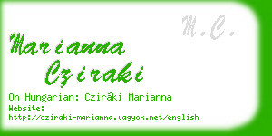marianna cziraki business card