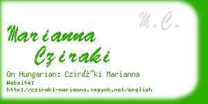 marianna cziraki business card